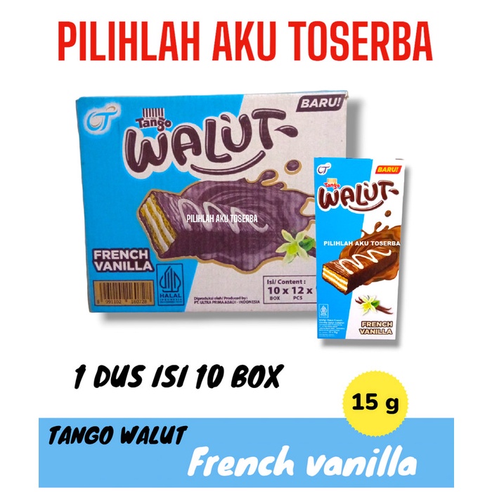 

Wafer Tango WALUT FRENCH VANILLA isi 12 sachet - ( HARGA 1 DUS )