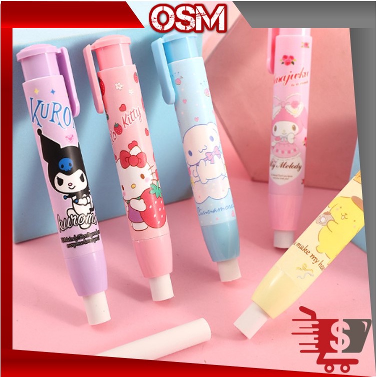 

OSM - S5828 Penghapus Pensil Mekanik Motif Karakter Lucu / Mechanical Eraser / Penghapus Bentuk Lipstick / Hapusan Eraser Lipstik