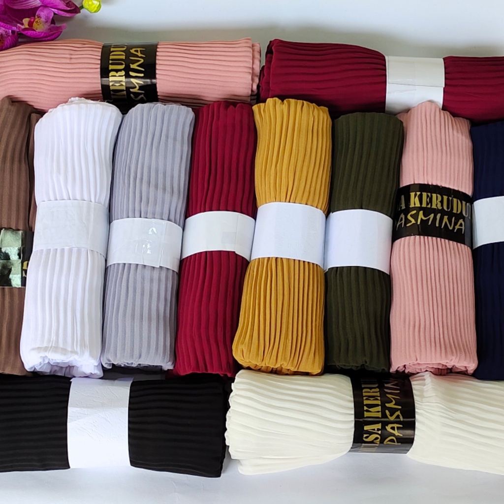 PASHMINA PLISKET POLOS / pashmina plisket diamond / pasmina plisket polos / pasmina prisket / pashmi