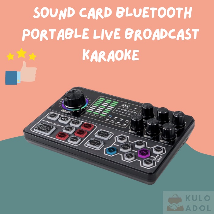 Mixer Sound Card Bluetooth Portable Live Broadcast Karaoke