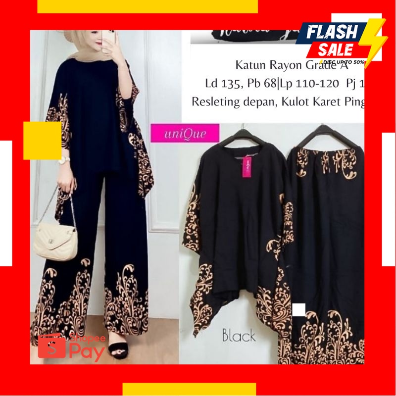 SALE 10.10 |KALITA SET WAKA ORI PREMIUM SETELAN RAYON WAKAWAKA ONE SET JUMBO