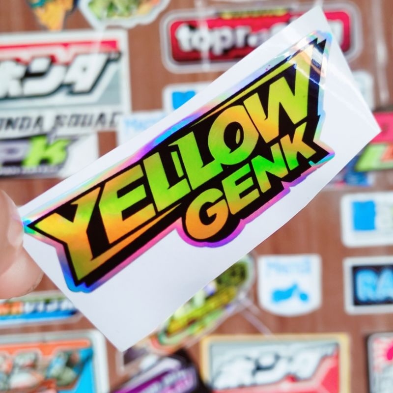 

Stiker yellow gank hologram