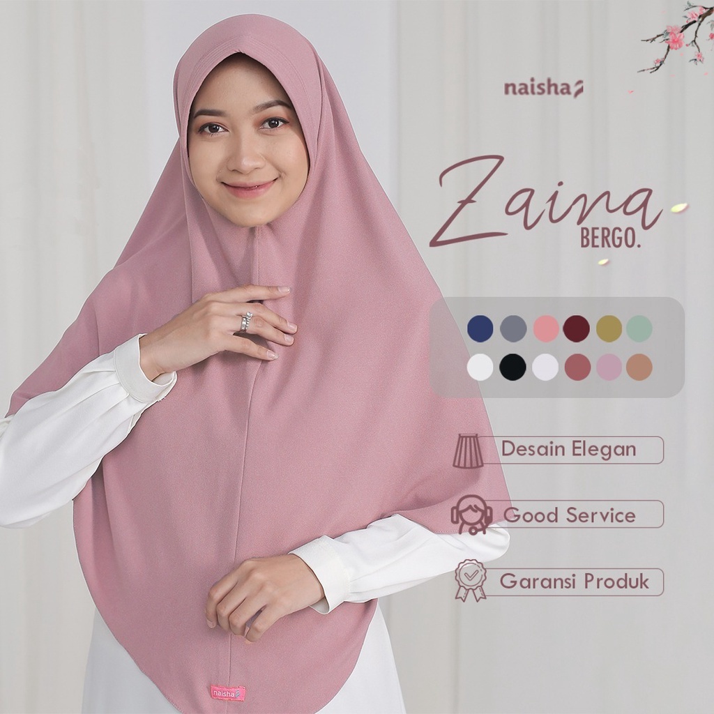Naisha Official / Zaina Bergo / Bergo Pad / Bergo Jumbo / Bergo Pad Jumbo