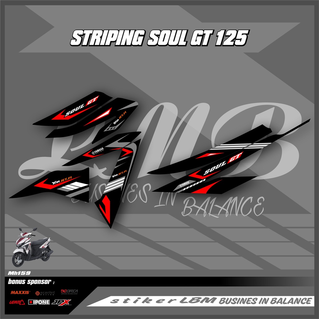 Stiker Soul GT 125 Decal Striping Soul GT 125 Variasi Simpel