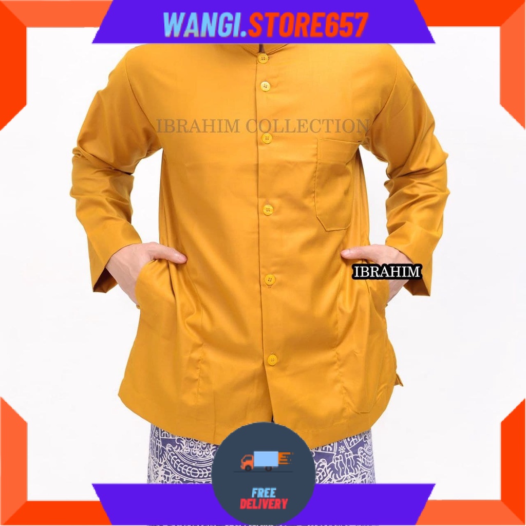 BAJU MUSLIM PRIA LAKI" BAPAK" BIGSIZE MOTIF BARU POLOS WARNA / Baju Koko Pria Saku Samping|Koko Ibra