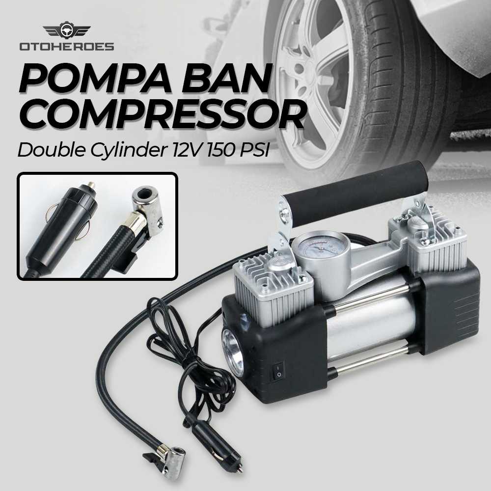 OTOHEROES Pompa Ban Compressor Double Cylinder 12V 150 PSI - 628-4X4
