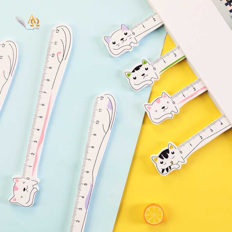 

Pembatas Buku / Bookmark Penggaris Korea Cat Imut