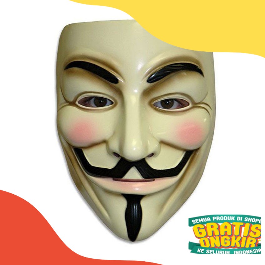 Vendetta Mask Topeng Vendeta Topeng Halloween Anonymous Topeng Seram/ paling seram