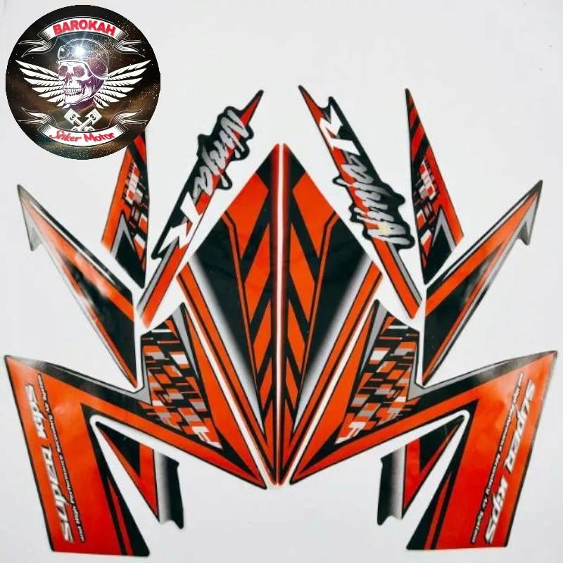 AJS AJS Striping stiker  kawasaki ninja r 2014 oren se stiker List Bodi motor standar    Sticker Bis