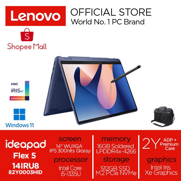 Lenovo IdeaPad Flex 5 14IRU8 3HID Core i5-1335U 16GB 512GB 14" W11+OHS