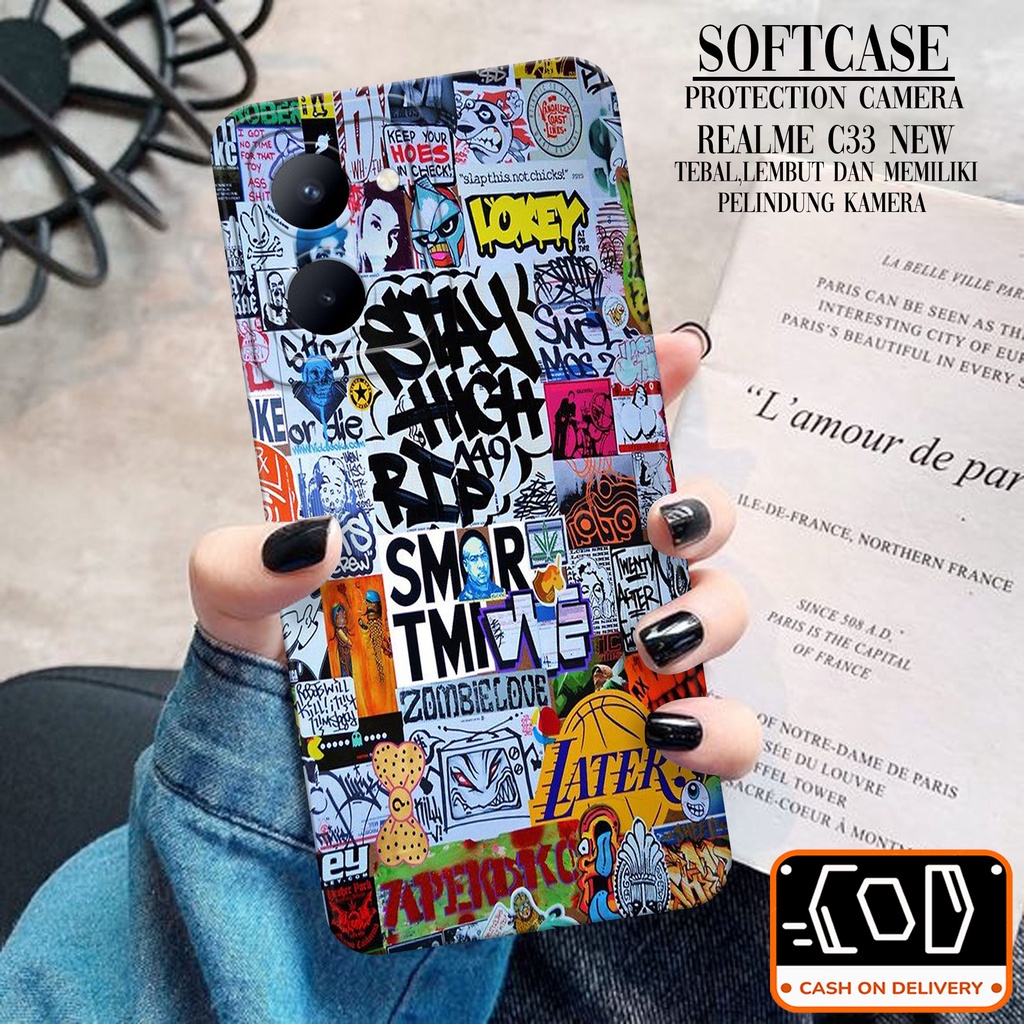 Softcase Silikon Hp Realme C33 Terbaru - Trans Case Casing Hp Realme C33 Terbaru