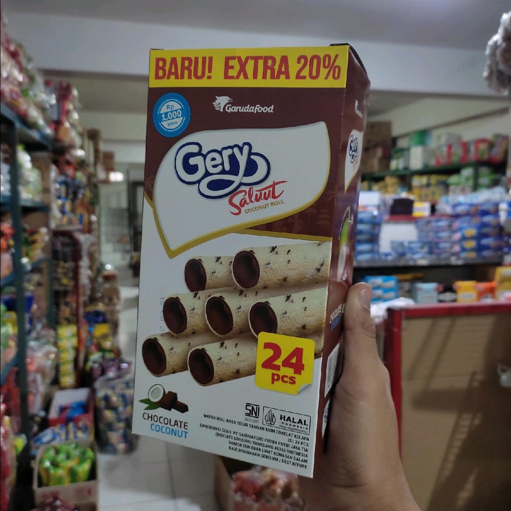 

NEW Gery Saluut Chocolate Coconut Roll isi 24