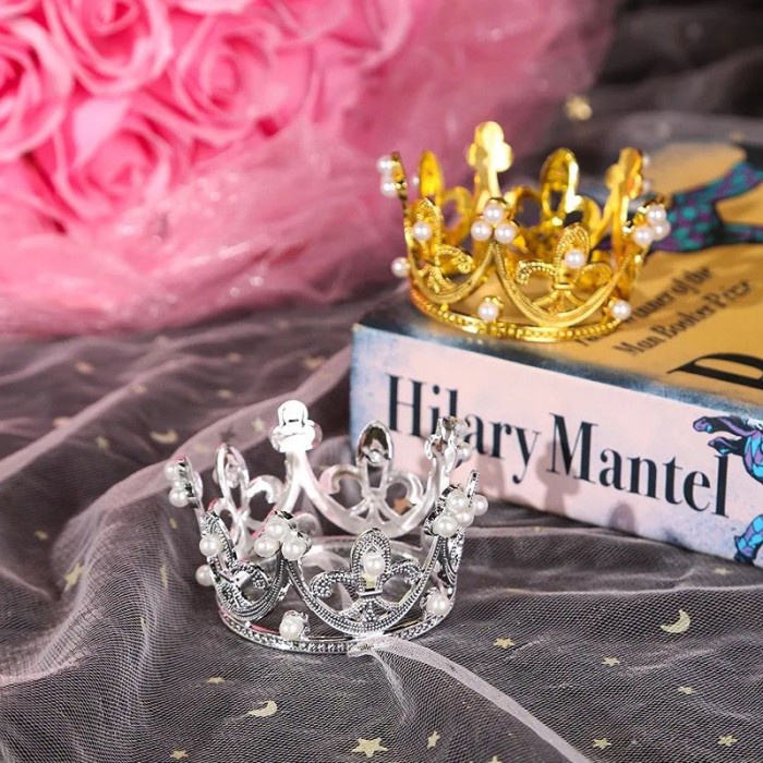 

Topper mahkota mini crown diameter 5cm toper kue princess