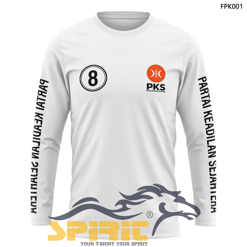 kaos partai pks terbaru baju pks logo baru lengan panjang katun premium big size jumbo
