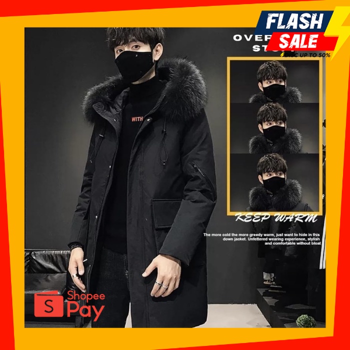 OUTFIT JKT48 | [BISA COD] Jaket jubah Winter | Jaket Parka | Jaket Tebal Kerah Bulu Halus | Jaket Pr