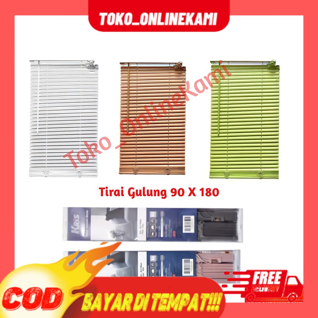 FORHOM Krey Pvc 90 X 180 / Korden / Tirai / Venetian Blinds / Tirai Gulung Pvc / ACE HARDWARE