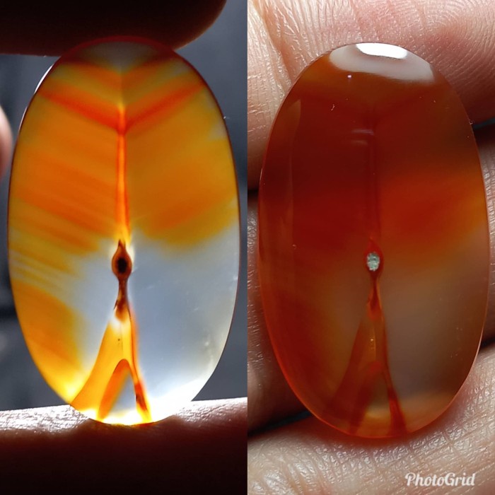Natural Batu Akik Kristal Motif Gambar Menara Eiffel Paris Unik Antik