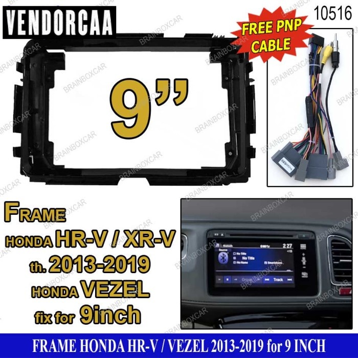 Frame Head Unit Honda HRV Vezel XRV 9 Inch Bingkai Panel TV Mobil