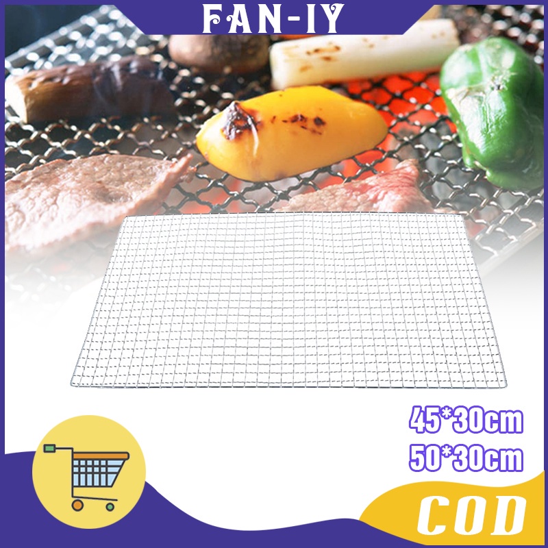 Pemanggang Kawat Stainless Jaring Panggangan BBQ Serbaguna Kawat BBQ Anti Lengket
