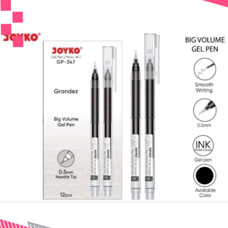 

(12pcs)Bolpen Pulpen Pena Gel Joyko GP-330 Big Fill Gel 0,55mm Original Murah MURAH GROSIR ATK BOLPEN PENSIL BUKU