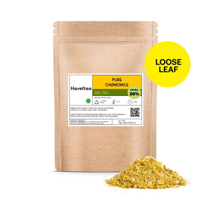 

[Big Sale] PURE CHAMOMILE | Big Tin | Haveltea | Floral Tea | Sleep Anxiety Aid - Big Pouch