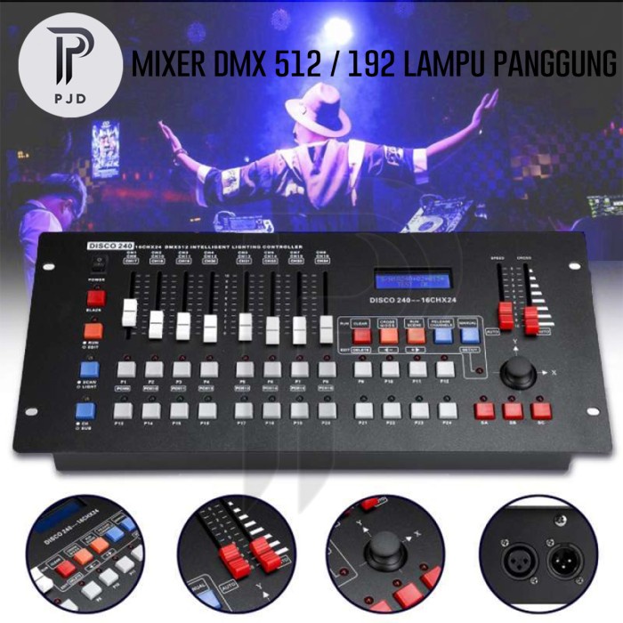 Mixer Lighting DMX 512 Disco 240 DMX240 Controller Lampu Panggung Par