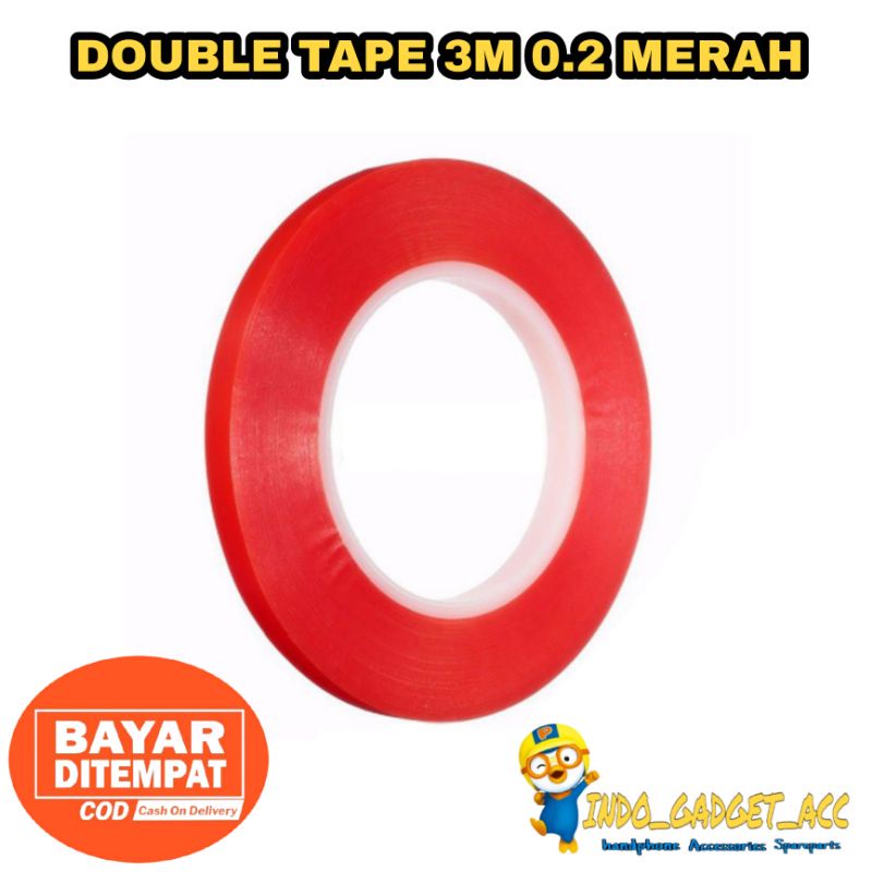 

DOUBLE TAPE 3m 0.2 MERAH