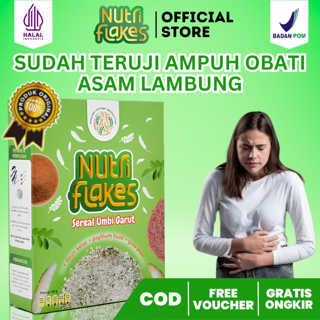 

ORIGINAL Nutri Flakes Original Product – Sereal Umbi Garut Dengan Behan” Pilihan Bantu Asamlambung Sereal Umbi Garut Sereal Sarapan Sereal Kesehatan Sereal Mag Maag Original Nutriflakes Official Store Bamtu Atasi Asam Lambung Nyeri Pada Labung