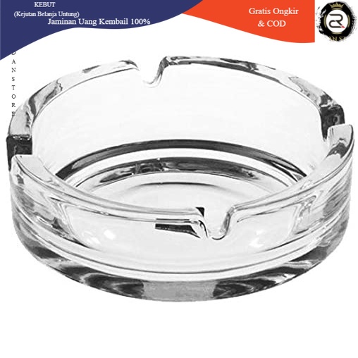 Asbak Kaca Bulat Besar Bening | Asbak Keramik | Asbak Rokok Unik
