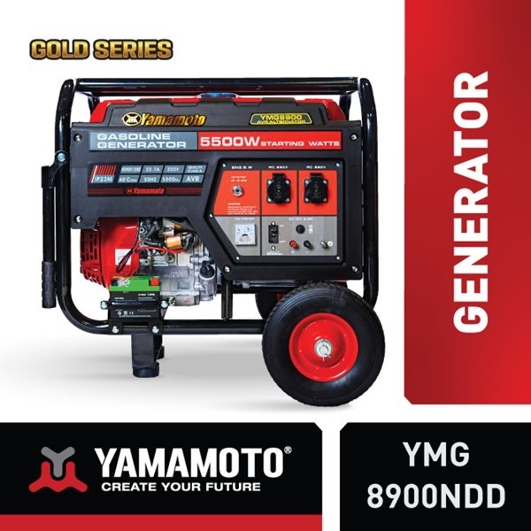 Genset Bensin 5500 Watt YAMAMOTO Gold Series YMG 8900 NDD Genset 5500W