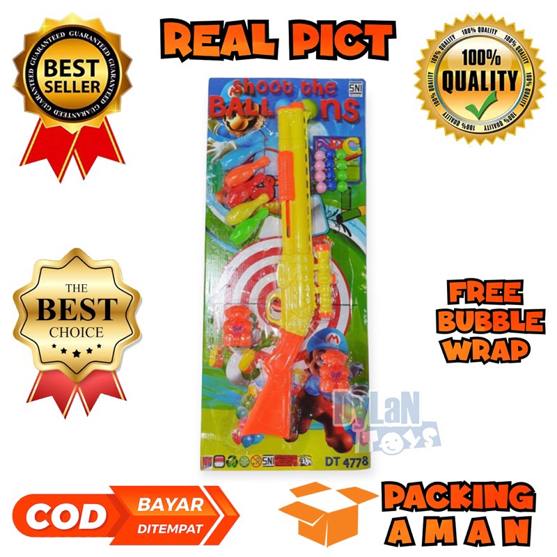 PROMO BISA COD DT-4778 MAINAN SENAPAN ANAK BOWLING SHOOT THE BALOONS