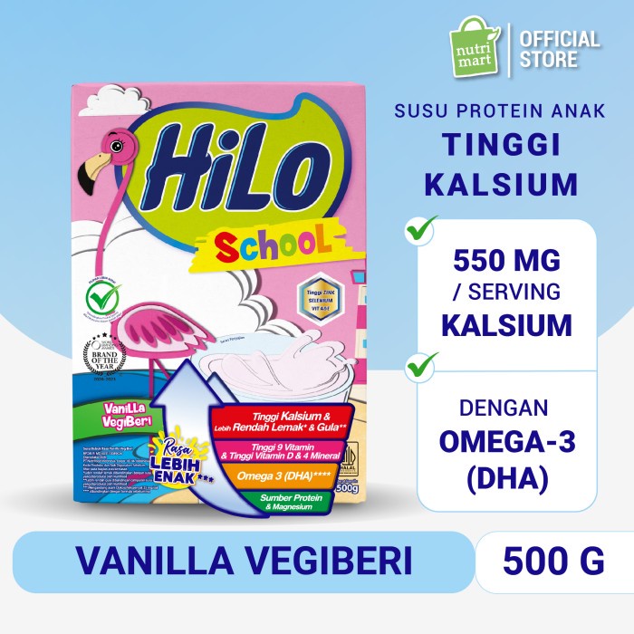 

[Big Sale] HiLo School Vanilla Vegiberi 500gr - Susu Tinggi Kalsium