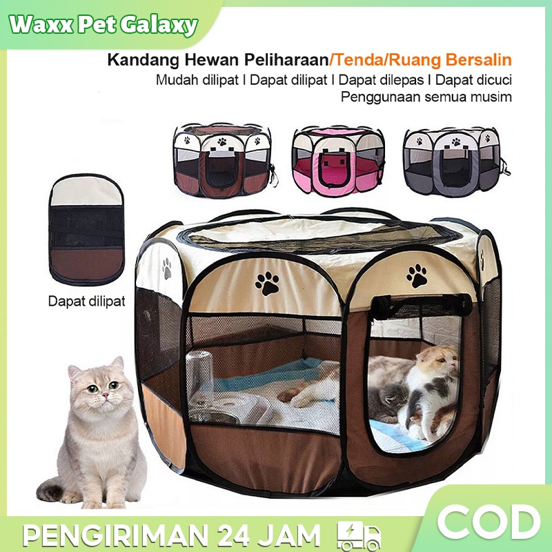 Kandang Lipat Portable - Kandang Kucing Besar- Rumah Kucing Untuk Mel