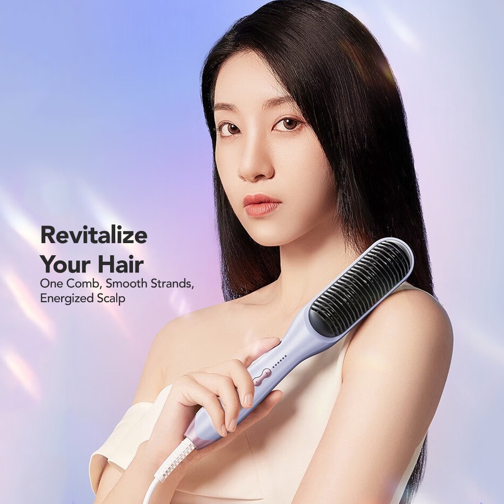 Thinkplus X Hyundai Z02 Hair Straightener Sisir Pelurus Pengeriting Rambut Elektrik Portable