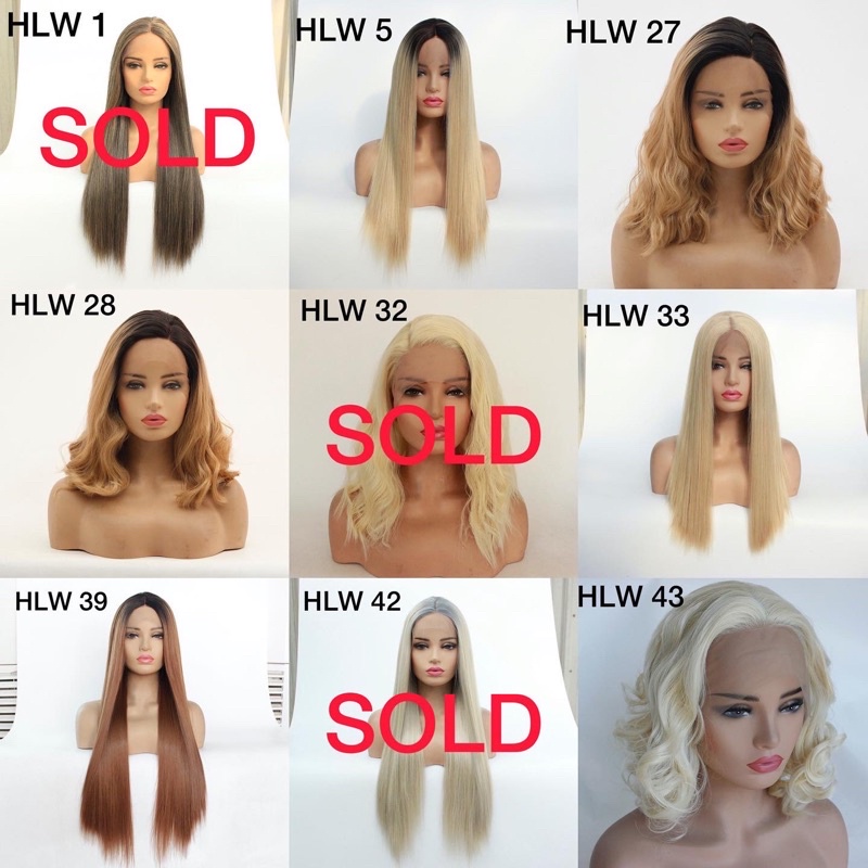 HLW half lace wig / wig lace fiber half lace wig / full wig / top lace wig