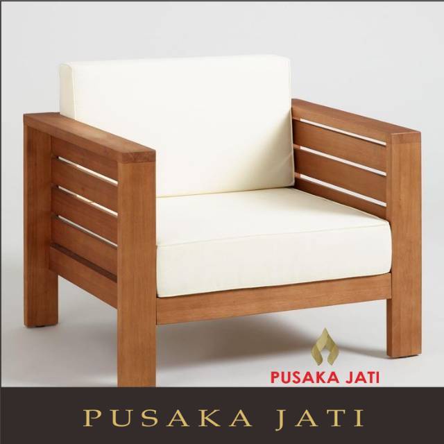 Kursi sudut kayu jati (jok busa ) indoor/outdor |pusaka jati
