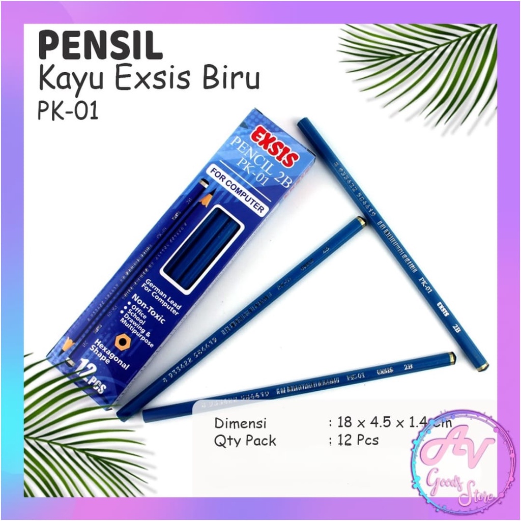 

Pensil 2B EXSIS (12pcs) / 1Pak Pensil Kayu 2B / 1Lusin Pencil Murah
