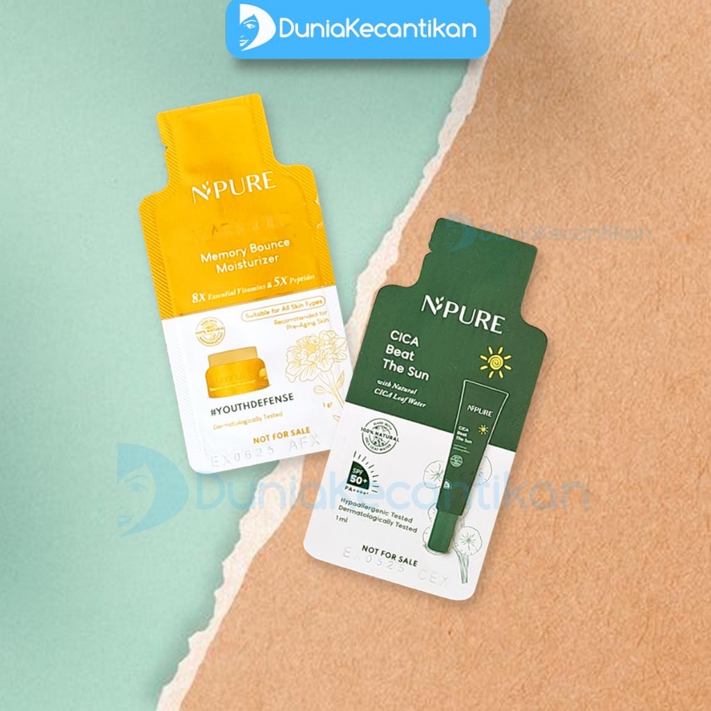 New Product Npure Marigold Memory Bounce Moisturizer Sachet N Pure Cica Beet Sunscreen Sachet