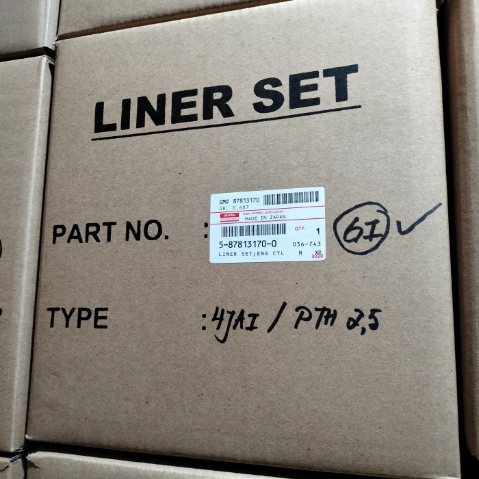 SPARE PART LINER SET KIT BORING RING PISTON ISUZU PANTHER 2.5 ORI JP