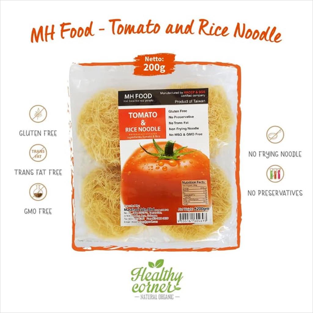 

Rice Noodle Tomato Healthy Gluten Free Mie 200 gr - MH Food