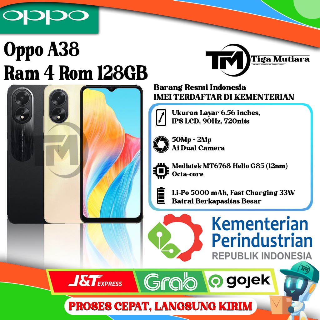 Oppo A38 Ram 4/128GB | Ram 6/128GB