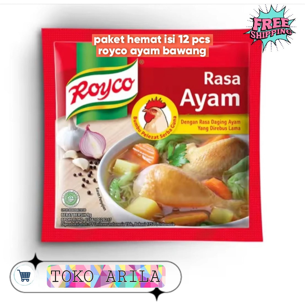 

ROYCO bumbu penyedap 9gr kaldu AYAM SAPI sachet RENCENG ( isi 12 )