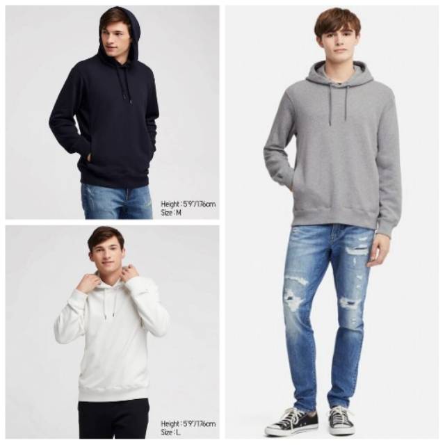 BIGGDAY 12.12 UNIQLO SWEATER COWOK HOODIE LENGAN PANJANG MEN Long Sleeve Hooded Sweatshirt