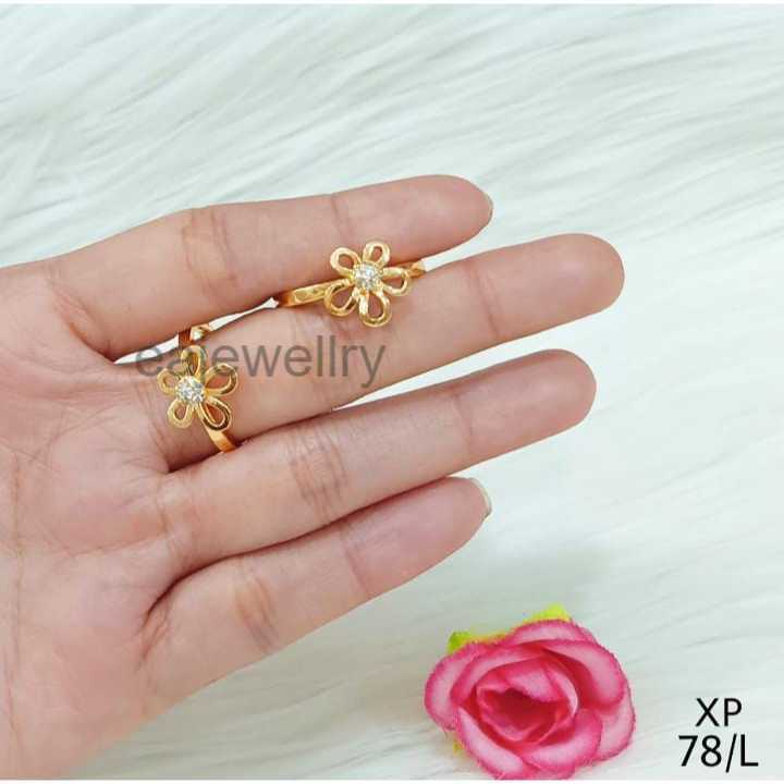 Cincin Emas Wanita Asli 24 Karat Model Baru Realpict Gold