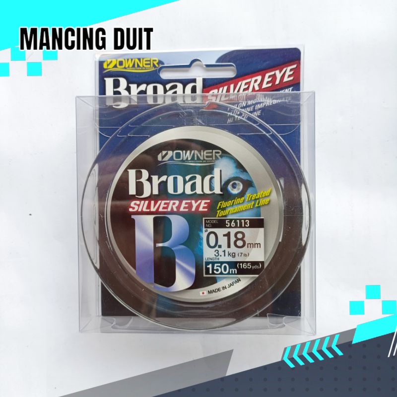 Senar owner broad 150 meter silver eye/ senar owner warna putih