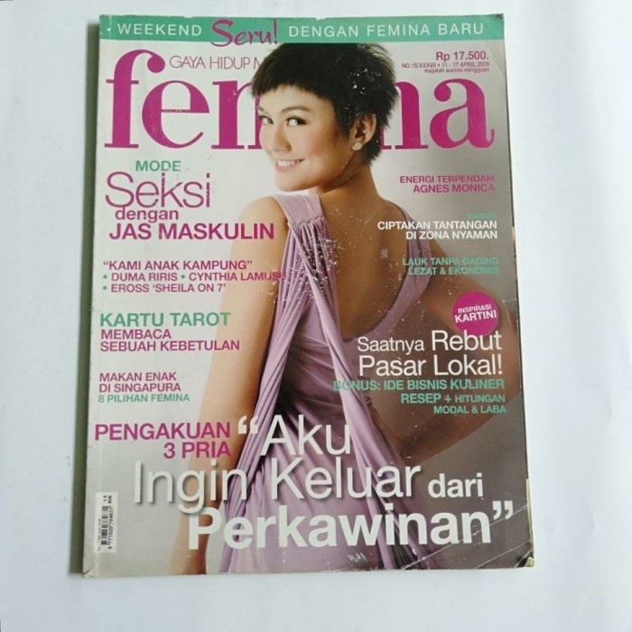 Majalah Femina No 15 April 2009 Cover Agnes Monika