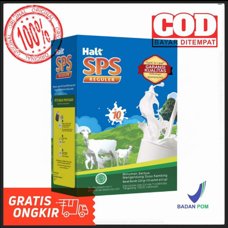 

BISA COD Susu Kambing HALT SPS | 1 Box 220gr @10 Sachet (10% Susu Kambing) SUSU KAMBING