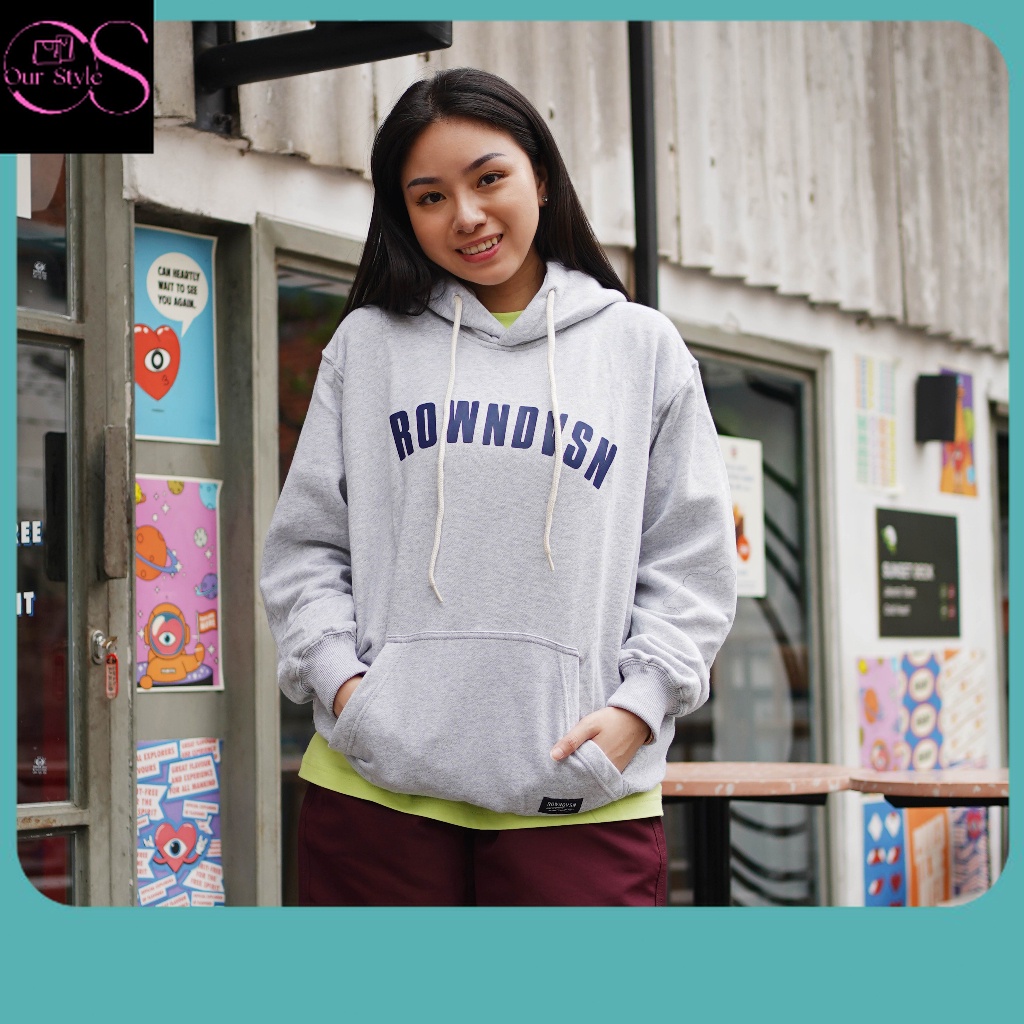 Hoodie Terbaru / Rown Division Official Pullover Hoodie - Rowndvsn Jaket Pagosa Abu Misty Atau Dark 