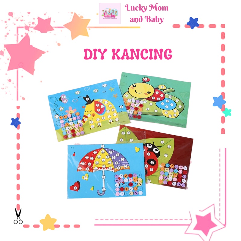 [LMB] Mainan Edukasi Anak DIY Menempel Kancing Mainan Kreatifitas Anak