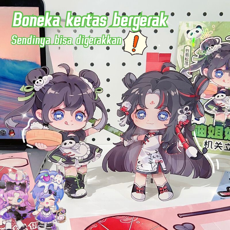 [DISKON 65%]3D Mainan diy Edukasi anak Deco Paper Doll Mainan Jadul Bongkar Pasang Set lengkap bahan